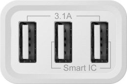Defender Сетевой адаптер UPA-31 белый, 3xUSB, 5V/3.1А 83587