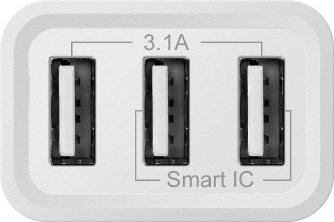 Defender Сетевой адаптер UPA-31 белый, 3xUSB, 5V/3.1А 83587