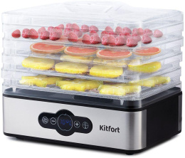 Сушилка для овощей и фруктов KitFort КТ-1914,  черный,  5 поддонов