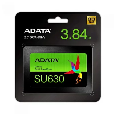 Твердотельный накопитель A-DATA SU630 SSD 3.84TB, 3D QLC, 2.5", SATAIII, R520/W450, TBW 800