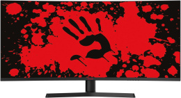 34" Монитор BLOODY MN340W,  3440x1440,  VA,  180Гц,  1хHDMI,  1хDP,  изогнутый, черный