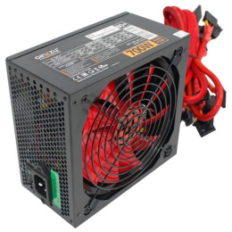 Ginzzu PC700 14CM Red 80+ black,APFC,24+4p,2 PCI-E 6+2 , 7*SATA, 4*IDE,оплетка, кабель питания,цветная коробка