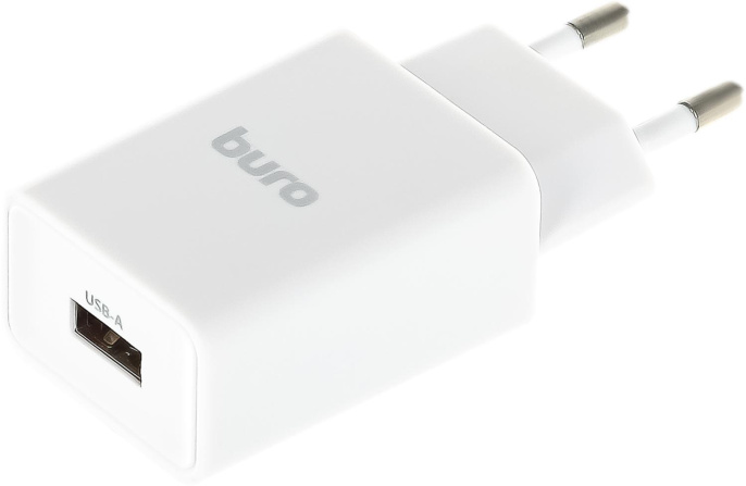 Сетевое зарядное устройство Buro BUWA1,  USB-A,  10.5Вт, 2.1A, белый [buwa10s100wh]