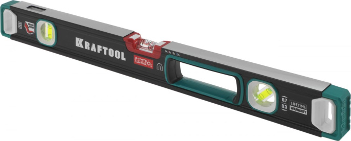 Уровень Kraftool 34988-60 пузырьковый 3глаз. магнит. черный/зеленый