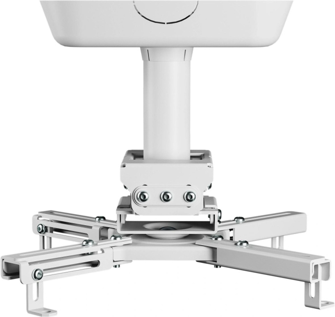Кронштейн для проектора Cactus CS-PROF011S-WT, до 45кг, потолочный, поворот и наклон, белый