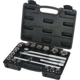Набор торцевых головок BRENAR 22шт, 1/2", 12-гранные, 8-32мм BRKNAS022