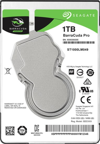 Жесткий диск Seagate SATA-III 1TB ST1000LM049 Notebook/Desktop Barracuda Pro 4KN 7200rpm 128Mb 2.5"