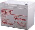 АКБ CyberPower AGM battery for UPS, RV 12-75 / 12 V 75 Ah, М6, 258х168х208mm., Height with terminals 214mm, 24,8kg., 10-year service life