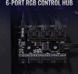 Корпус ATX Aerocool Python-G-BK-v1, Midi-Tower, без БП,  черный