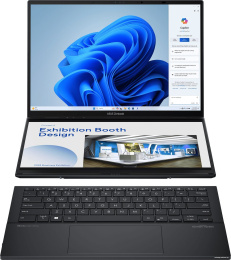 Ноутбук ASUS Zenbook Duo UX8406CA-PZ268X [90NB14X1-M00EZ0] Inkwell Gray 14" {OLED 3K Touch Ultra 9 285H/ 32GB /1TB/ WIN11 PRO/Stylus+Sleeve}