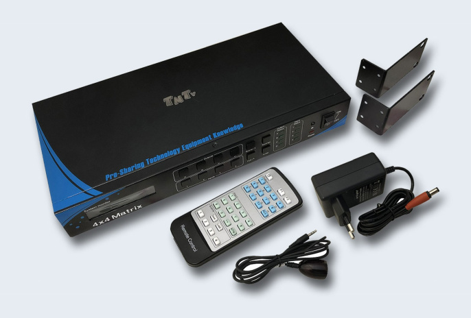 TNTV/TNT MMS-0404ESTE Переключатель, электрон., HDMI, 4 4 устройства, без шнуров, шнуры до 15 м.;макс.разр. до 3840x2160 30Hz 4:4:4 ; 3D,DeepColor 24/30/36 bit,HDCP 1.4; 4 шаблона трансляции;API