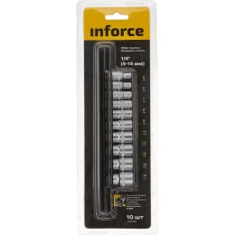 Набор торцевых безударных головок Inforce (10 шт; 5-14 мм; 1/4") 11-01-256