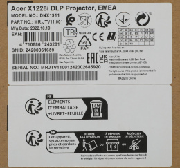 Проектор Acer X1228i, DLP, черный [mr.jtv11.001]