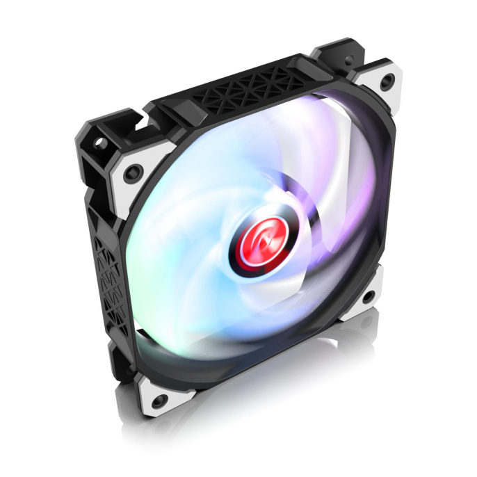 Вентилятор корпусный/ Case Cooler Raijintek AGERAS 12 ARGB-1 120x120x25mm, 4-pin PWM, 67.38CFM, 33dBA, 2200RPM, Black