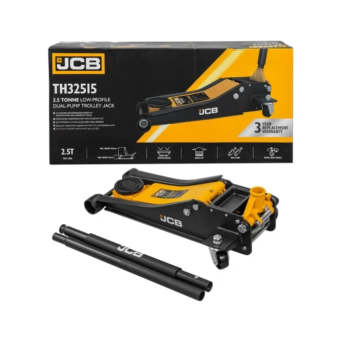 Подкатной гидравлический домкрат JCB 2.5 т, 75-505 мм JCB-TH32515(56952)