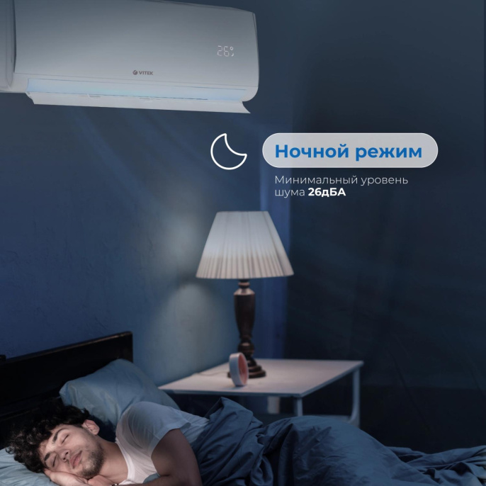 Сплит-система Vitek VT-2504 настенная, до 50м2, 18000 BTU