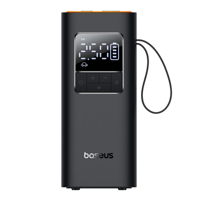 Автомобильный насос Baseus C11159300111-00 SuperMini Pro Series Cluster Black для легковых автомобилей, для мотоциклов, для велосипедов, для бытовых нужд, питание: от прикуривателя, от встроенного аккумулятора, емкость аккумулятора: 4000 мА·ч, максимальн