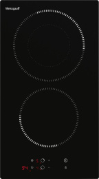 Электрическая варочная поверхность WEISSGAUFF HV 312 BM, конфорок: 2 шт.,  стеклокерамика,  независимая, черный