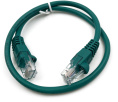 Патч-корд Buro литой (molded), UTP, кат.5E, 0.25м, 4 пары, 26AWG,  алюминий омедненный,  многожильный,  зеленый