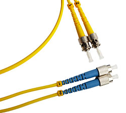 Оптический патч-корд duplex FC-ST 9/125 SM Cabeus FOP(d)-9-FC-ST-7m 7 метров желтый LSZH