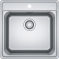 Мойка Franke 101.0689.880/ Best, Серия BELL, Мойка BCX 610-42 TL, мойка 415 x 480 mm, чаша 350 x 350 x 180 mm, монтаж сверху, скрытый перелив, крепления FastFix