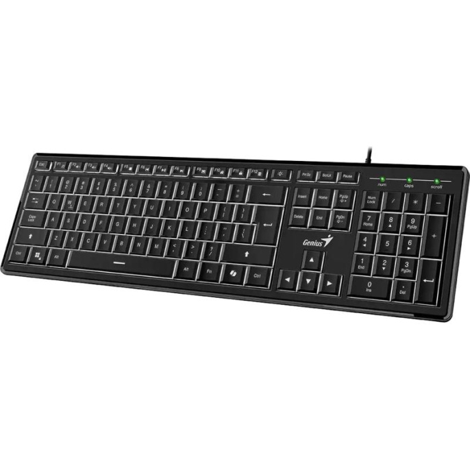 Клавиатура Genius SlimStar 820, {Черный, проводная, USB, 104 клавиши} [31310055402]