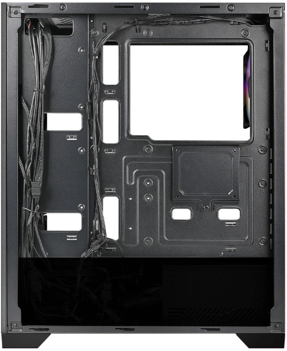 Корпус Azza AEROHEX черный без БП ATX 6x120mm 2x140mm 1xUSB2.0 1xUSB3.0 audio bott PSU (CSAZ-203A03)