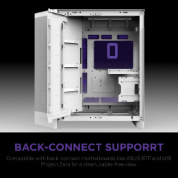 Корпус без блока питания Case NZXT H9 Flow RGB+ 2025 , Midi-Tower, TG, 6x140mm RGB + 1x120mm RGB, 2xUSB-A 3.2 + 1xUSB-C 3.2, E-ATX, ATX, mATX, mITX White (CM-H92FW-P1)