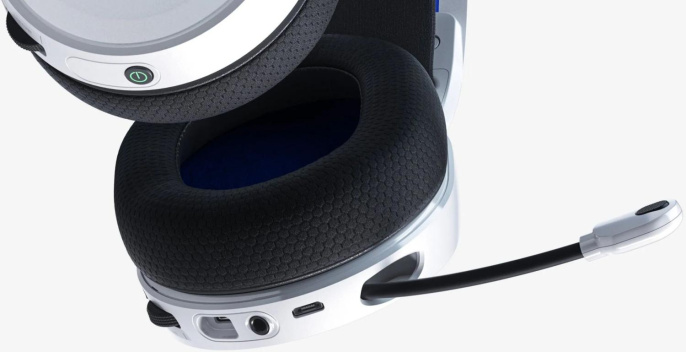 Гарнитура игровая SteelSeries Arctis 7P+, для компьютера и игровых консолей, мониторные, радио, белый / черный [61471]