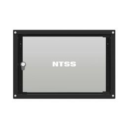 Шкаф коммутационный NTSS Lime NTSS-WL6U5535GS-BL настенный,  стеклянная передняя дверь,  6U,  550x370x350 мм