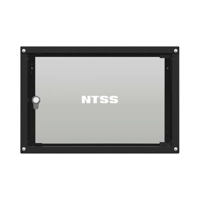 Шкаф коммутационный NTSS Lime NTSS-WL6U5535GS-BL настенный,  стеклянная передняя дверь,  6U,  550x370x350 мм