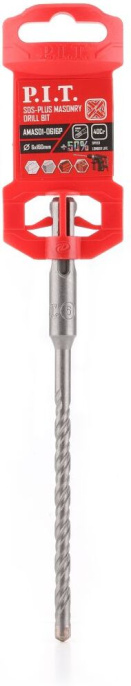 Бур по бетону P.I.T. AMAS01-0616P SDS-Plus 4Power, 6x160 мм, 4 реж. кромки, 4-х заходная спираль