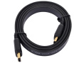 Кабель HDMI Cablexpert CC-HDMI4F-1M, 19M/19M, v2.0, медь, позол.контакты, экран, плоский кабель, 1м, черный, пакет