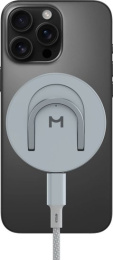 Беспроводное зарядное устройство Magssory Coin Серебристый (WCH015) (15Вт, Quick Charger, Power delivery, с магниным кабелем, совместимо с Magsafe)