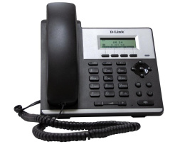 Телефон IP D-Link DPH-120SE/F1B с 1 WAN-портом 10/100Base-TX с PoE и 1 LAN-портом 10/100Base-TX