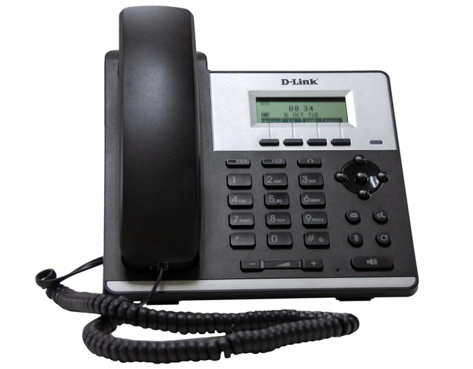 Телефон IP D-Link DPH-120SE/F1B с 1 WAN-портом 10/100Base-TX с PoE и 1 LAN-портом 10/100Base-TX