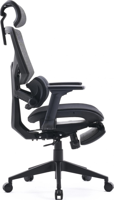 Кресло Cactus CS-CHR-MC01-GYBK, ткань, до 120кг, регулируемые 2D подлокотники,  черный