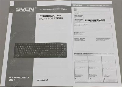 Клавиатура SVEN Standard 301 Black USB 105КЛ