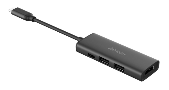 Хаб (разветвитель) A4TECH DST-40C, серый