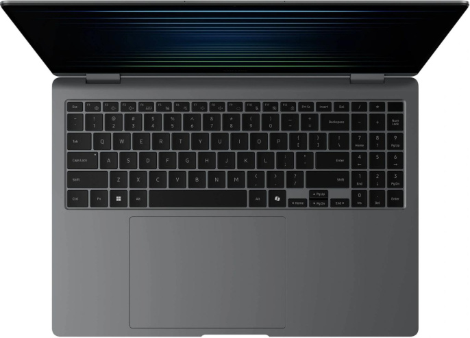 Ноутбук Samsung Galaxy Book 5 Pro 360 NP960 Core Ultra 7 256V 16Gb SSD512Gb Intel Arc 140V 16" AMOLED Touch 2.8K (2880x1800) Windows 11 Home English grey WiFi BT Cam (NP960QHA-KG1IN)