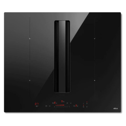 Варочная панель с вытяжкой ELICA, индукционная, 60 см, 4 конфорки, слайдерное управление, Booster, индикация остаточного тепла, таймер, определение наличия посуды, пауза, 4 уровня мощности вытяжки, рециркуляция, цвет черный NIKOLATESLA ALPHA B BL/A/60-PR