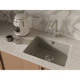 Кухонная мойка RIVELATO RIVELATO Мойка BERKANA 50 1-чаш 560*430, монтаж: универсальный, материал: кварц, цвет: топаз BK-50 topazio