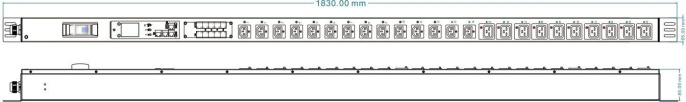 Блок распределения питания Powercom PDU-32AVMS24-14C3-10C9-1P