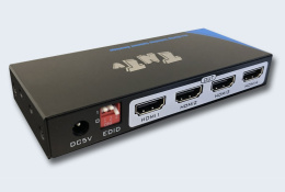 TNTV/TNT MMS-6084VSH Разветвитель,, HDMI 1.4, 1 4 устройства, макс.10м. до входа у-ва+10м. до экрана толщ.жил шнура 24AWG ,, без шнуров, DC 5V, max data rate 10.2 гбит/с;max pixel clock 340 МГц;3D;HDCP1.4;макс.разр.до 3840x2160 30Hz 4:4:4