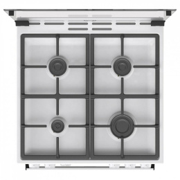 Плита Газовая Gorenje GG6A11WF белый стеклянная крышка реш.чугун