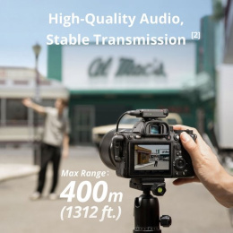 Радиосистема DJI Mic Mini (2TX + 1RX + Charging Case) DM3005 электретный (малый конденсатор), петличный/портативный, для интервью и репортажей/для смартфонов, круговая направленность, 20-20000 Гц, разъем USB Type-C/3.5 мм, радиус 400м, до 10.5 ч
