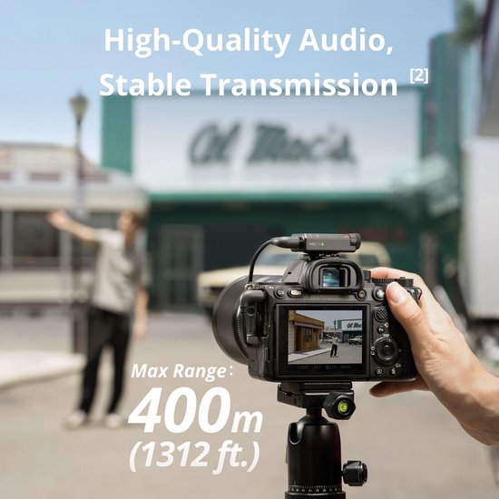 Радиосистема DJI Mic Mini (2TX + 1RX + Charging Case) DM3005 электретный (малый конденсатор), петличный/портативный, для интервью и репортажей/для смартфонов, круговая направленность, 20-20000 Гц, разъем USB Type-C/3.5 мм, радиус 400м, до 10.5 ч