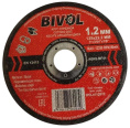 Отрезной диск Bivol T41-125x1.2x22.2 BVL4112512 диаметр диска: 125 мм, диаметр посадочного отверстия: 22.2 мм, обрабатываемый материал: металл