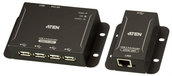 Удлинитель ATEN 4-Port USB 2.0 CAT 5 Extender up to 50m UCE3250-AT-G