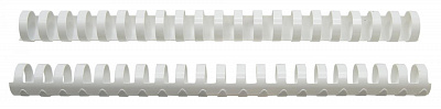 Пружины для переплета пластиковые Silwerhof d 28мм 211-240лист A4 белый (50шт)